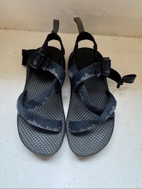 Chaco Kids Black Blue Striped Adjustable Sandals